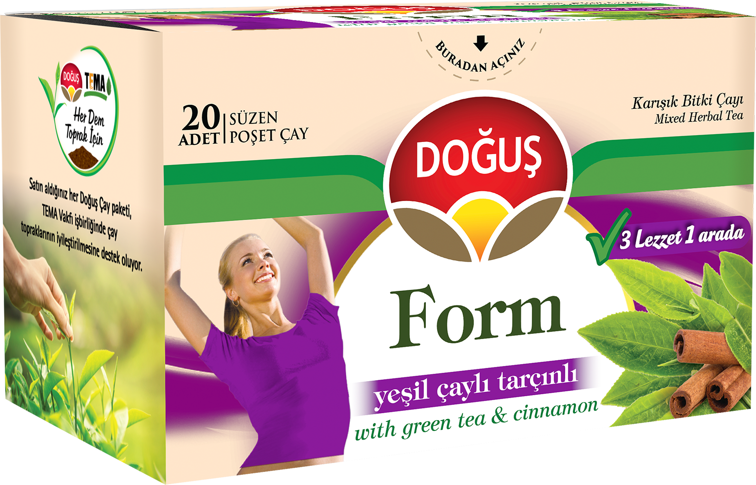 Form Yeşil Çaylı Tarçınlı